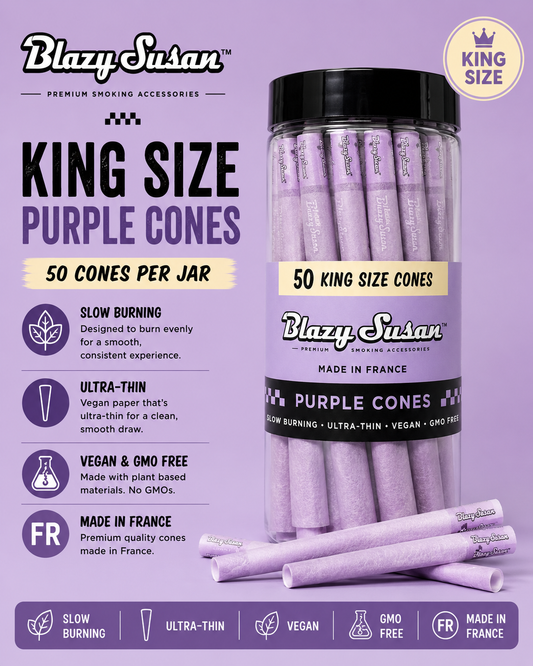 Blazy Susan Cones 50 Count King Size Purple