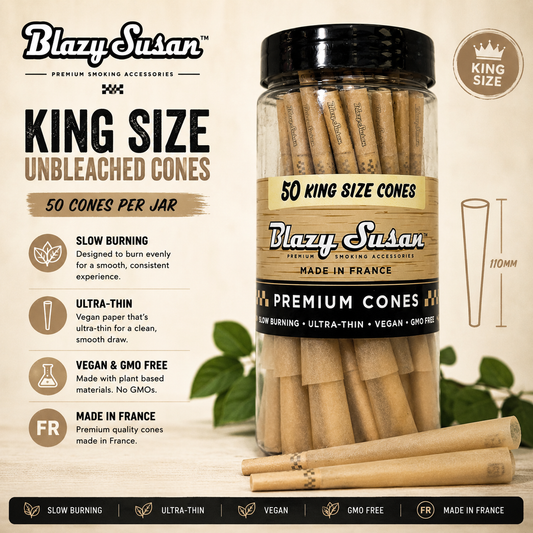 Blazy Susan Cones 50 Count King Size UNBLEACHED