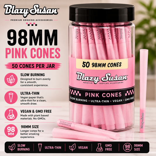 Blazy Susan Cones 98MM Pink 50 Count
