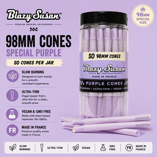 Blazy Susan Cones 50 Count 98MM Special Purple