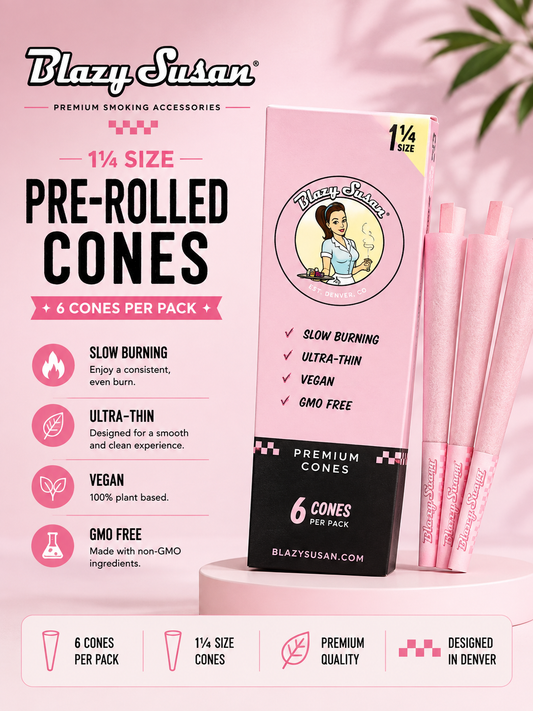 Blazy Susan Cones 1 1/4 Pink 6 Count