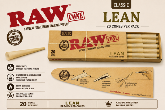 Raw Cones Lean Classic 20 Count