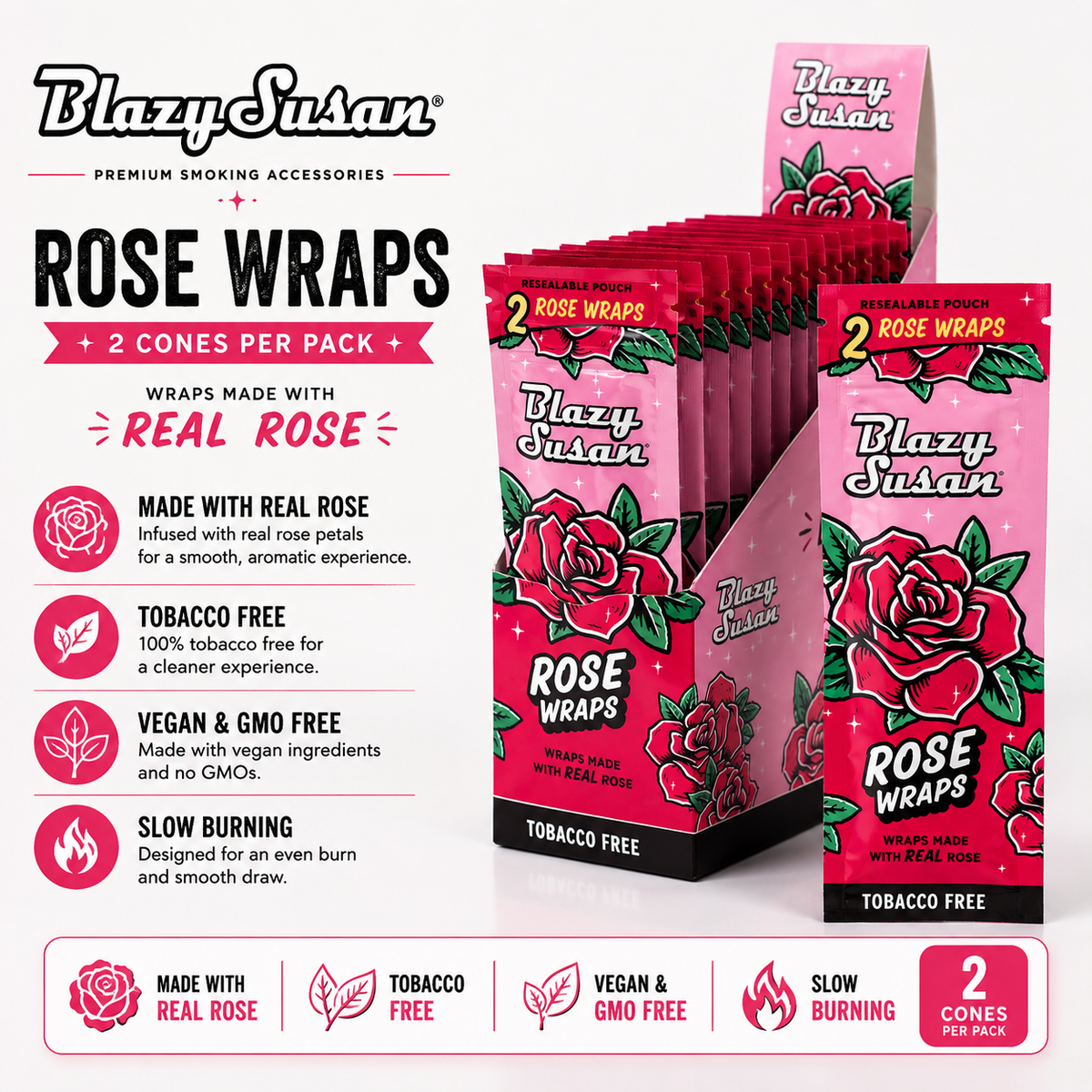 Blazy Susan Rose Cones King Size