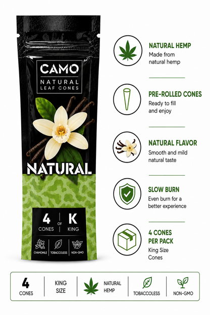 CAMO Hemp Cones 4 Count Natural