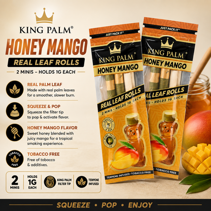 King Palm Mini Cones Honey Mango 1G 2 Count