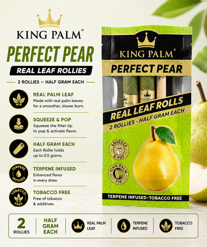 King Palm Cones 2 Count Perfect Pear Rollies