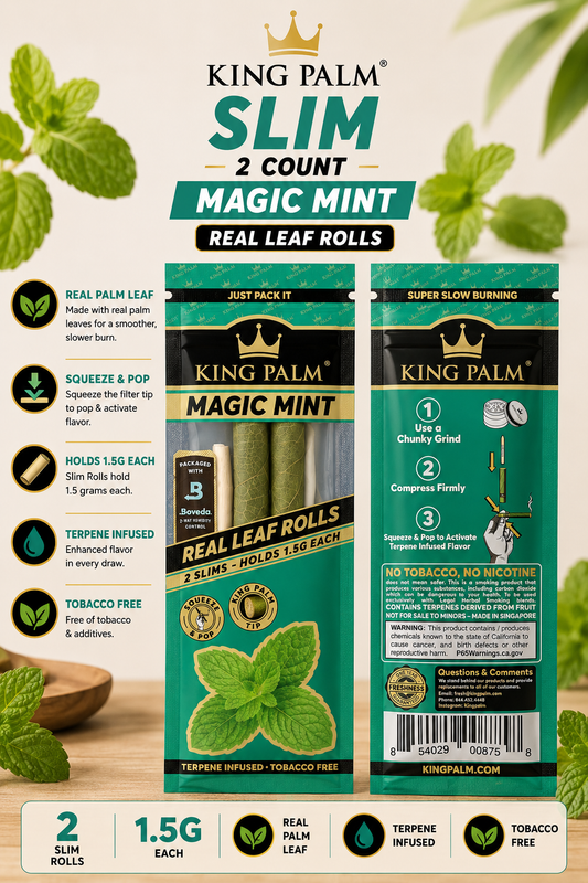 King Palm Cones Slim 2 Count Magic Mint