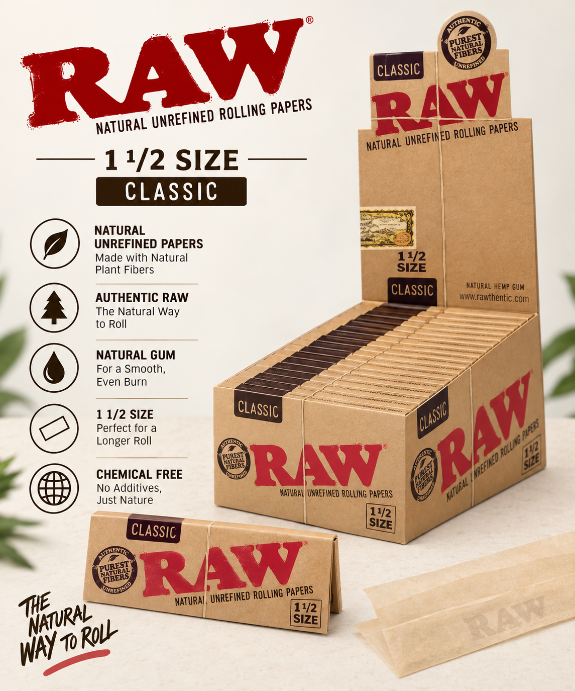 Raw Papers 1 1/2 Classic
