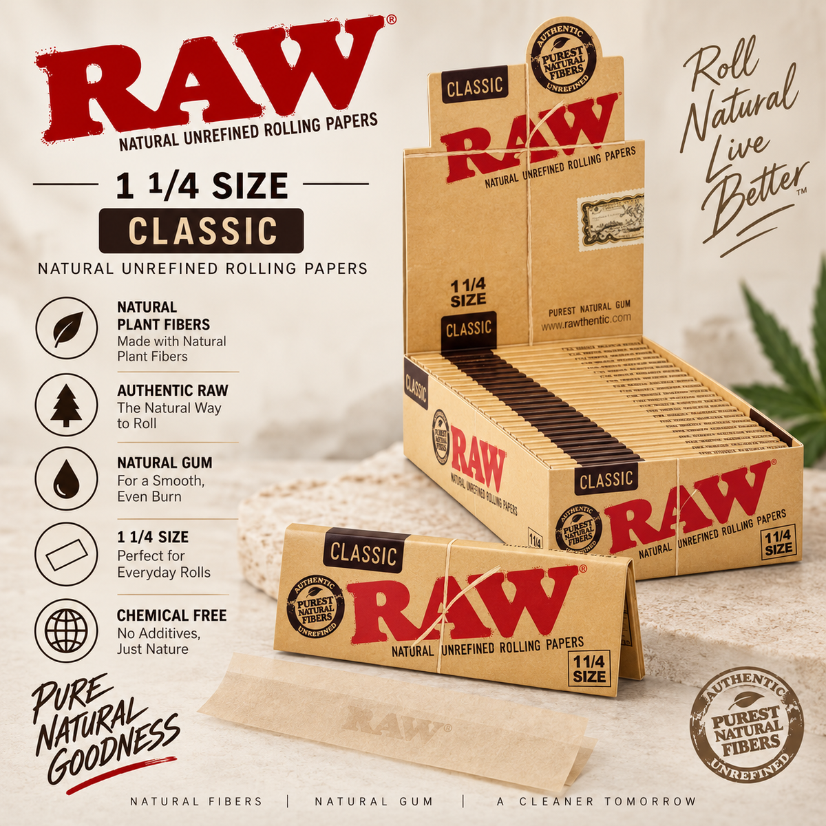 Raw Papers 1 1/4 Classic