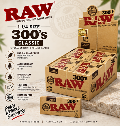 Raw Papers 1 1/4 Classic 300's