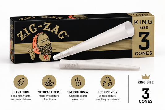 Zig Zag Cones Ultra Thin King Size 3 Count / 1 Count