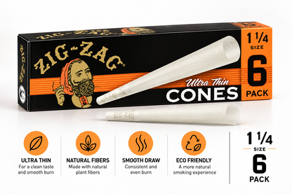 Zig Zag Cones Ultra Thin 1 1/4 6 Count / 1 Count