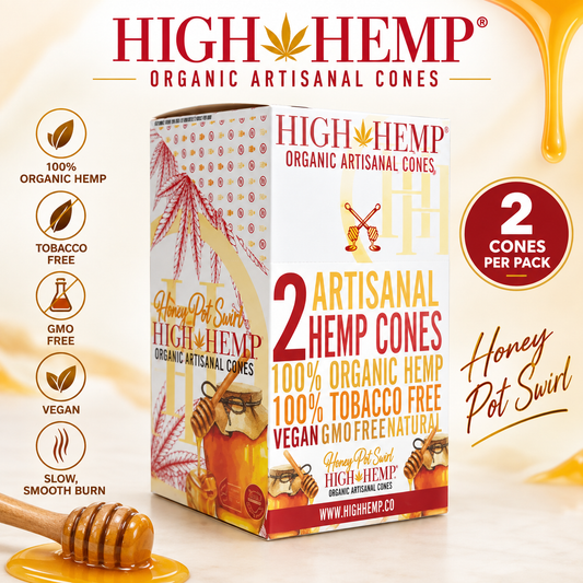 High Hemp Cones 2 Count Honey Pot Swirl