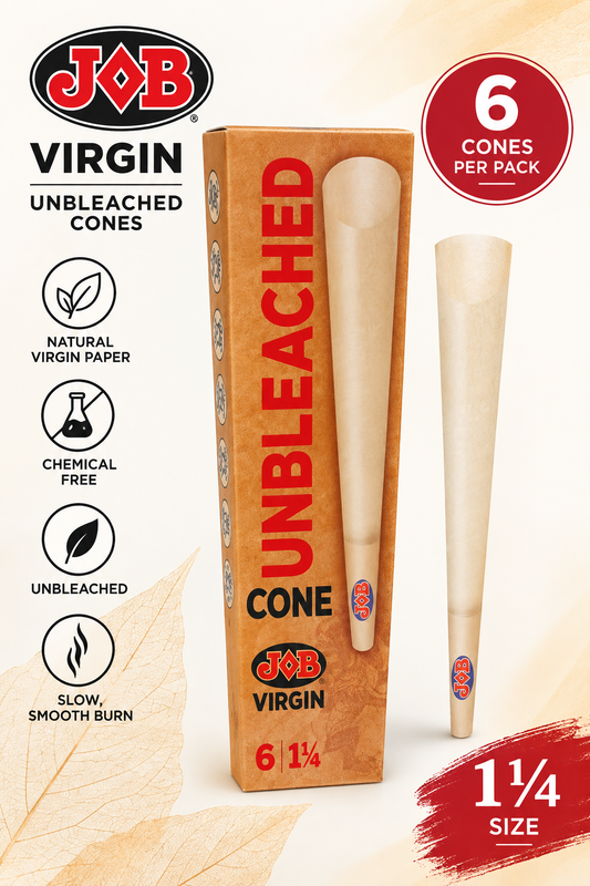 JOB Cones 1 1/4 Virgin 6 Count