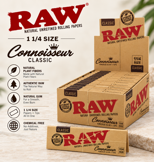 Raw Papers 1 1/4 Classic Connoisseur