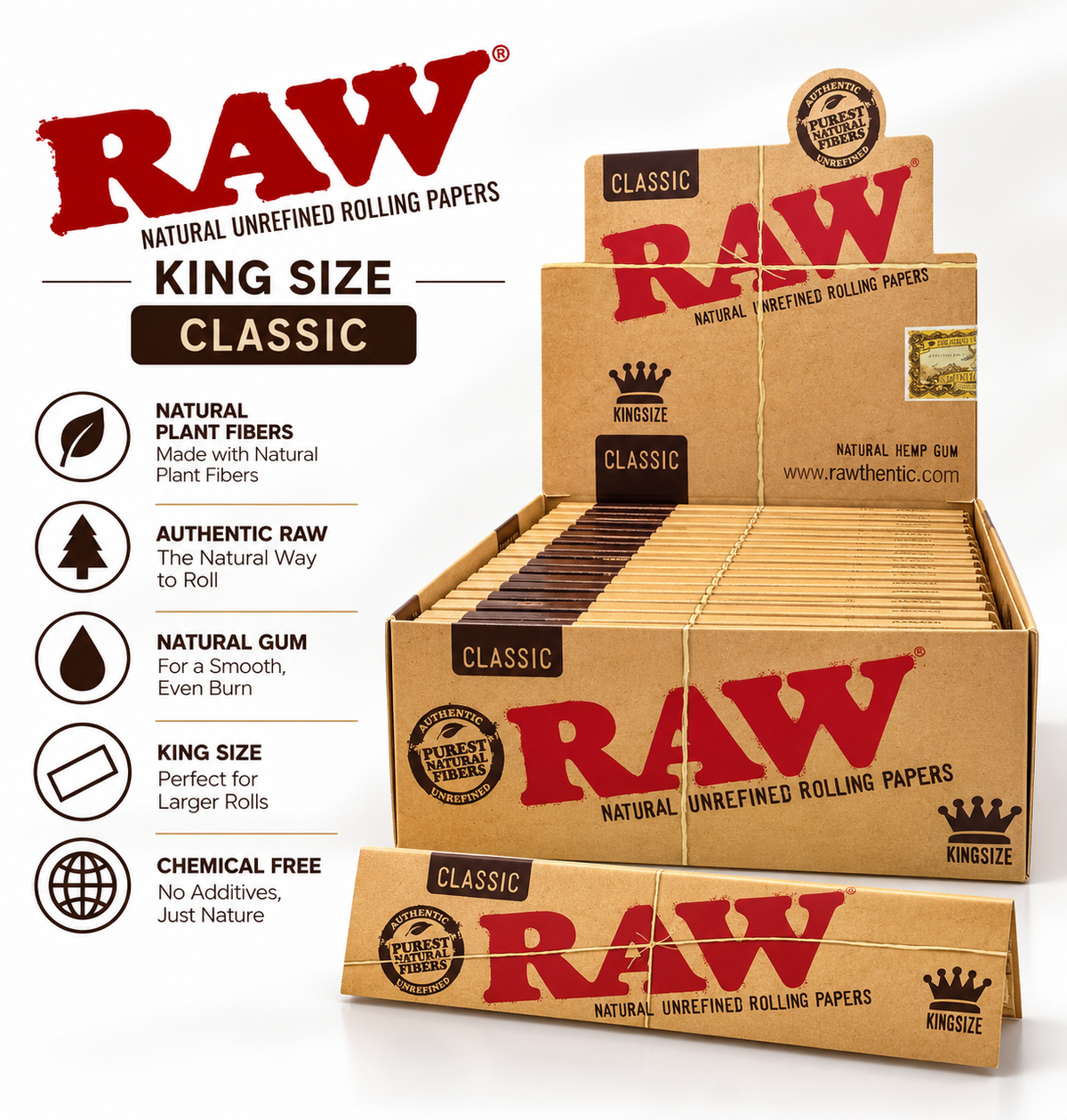 Raw Papers King Classic