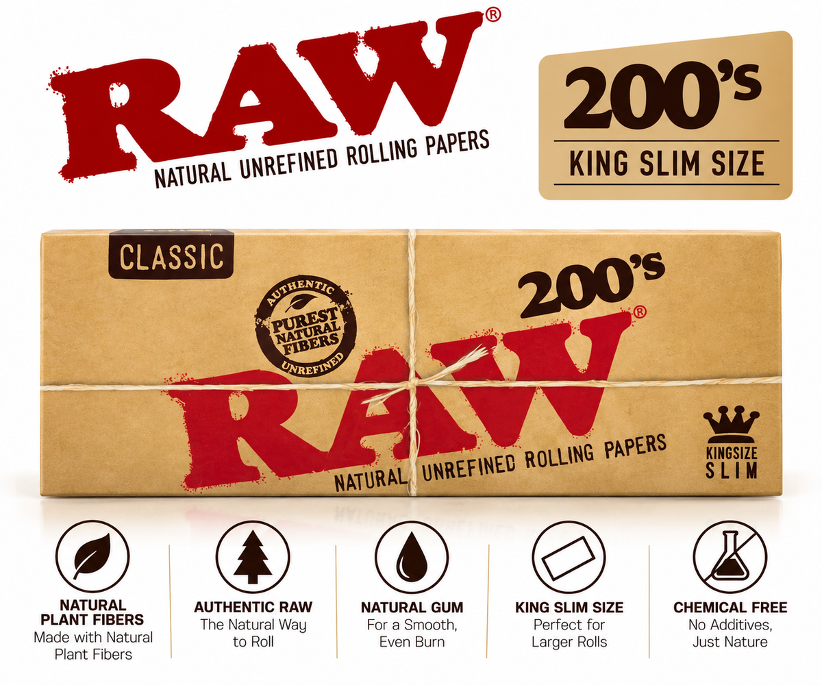 Raw Papers King Slim Classic 200's