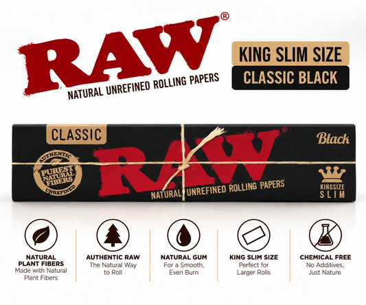 Raw Papers King Slim Classic Black