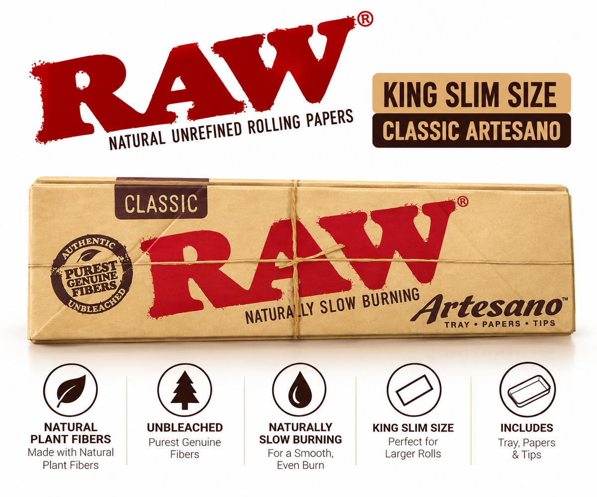 Raw Papers King Slim Classic Artesano