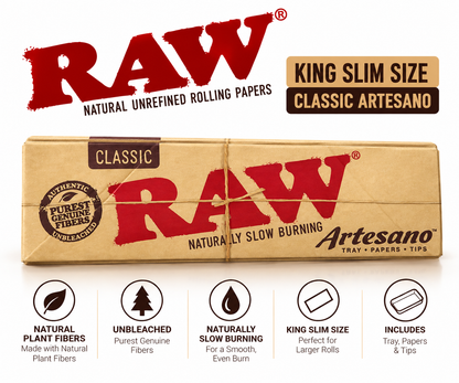 Raw Papers King Slim Classic Artesano