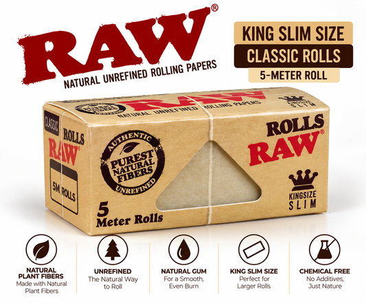 Raw Papers King Slim Classic Rolls 5 Meter