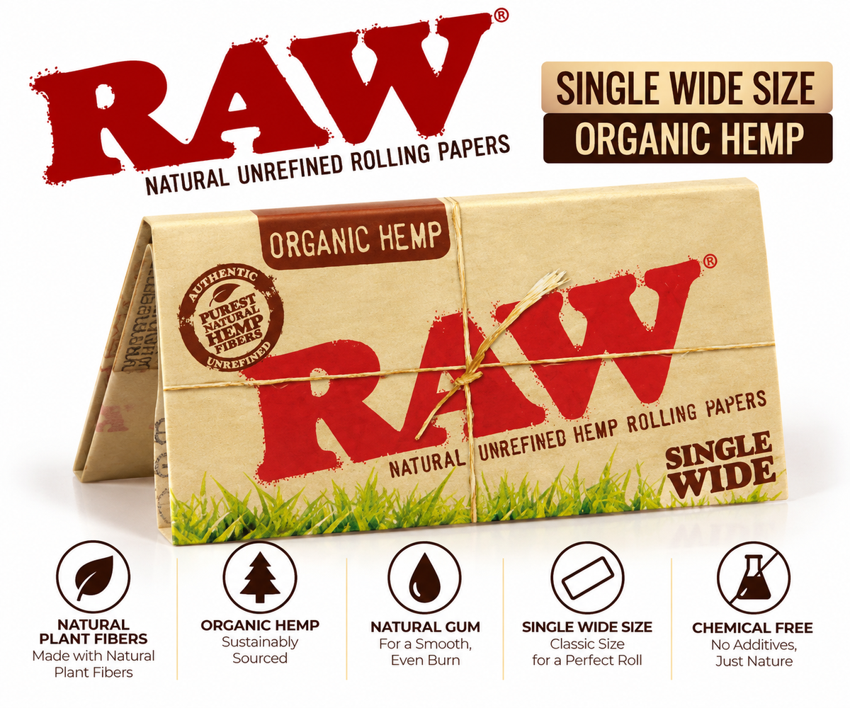 Raw Papers Single Wide Organic