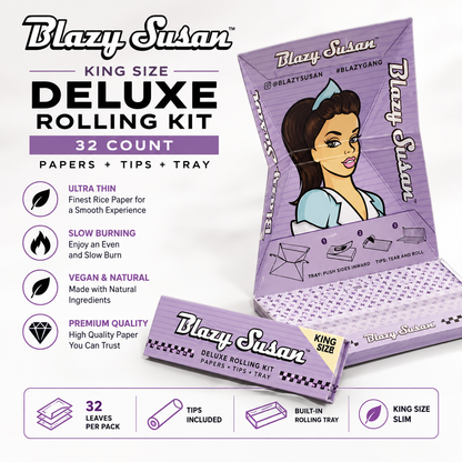 Blazy Susan Papers King Size Deluxe Rolling Kit 32 Count