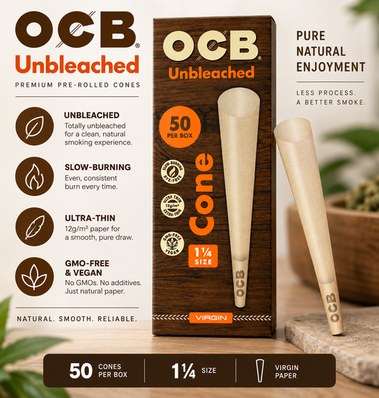 OCB Cones 1 1/4 50 Count