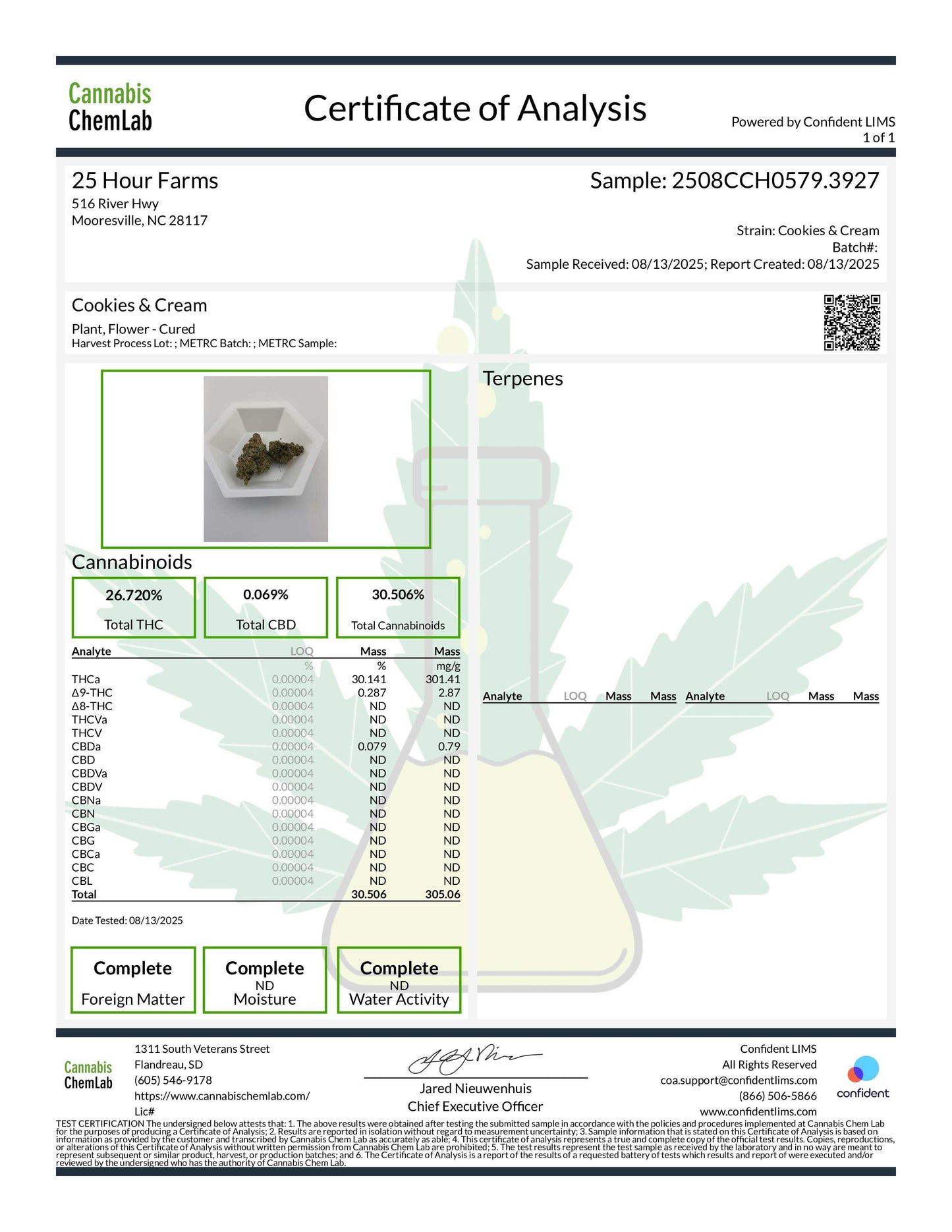 Trip THCA "Cookies and Cream" Flower