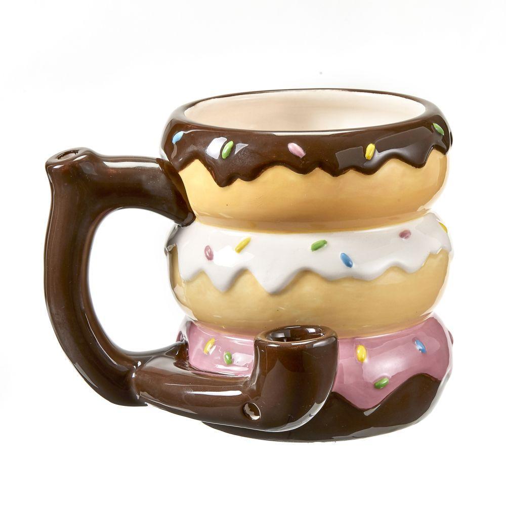 Handpipe Ceramic Mug Donut Stacks