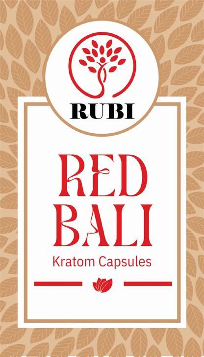 Rubi Kratom Capsules Red Bali