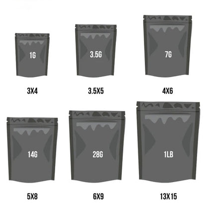 Mylar Bag 1/4OZ Opaque White Single Zipper Pinch
