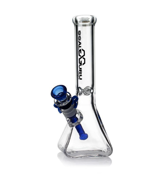 Glass Guru Waterpipe 10" Square Base Blue