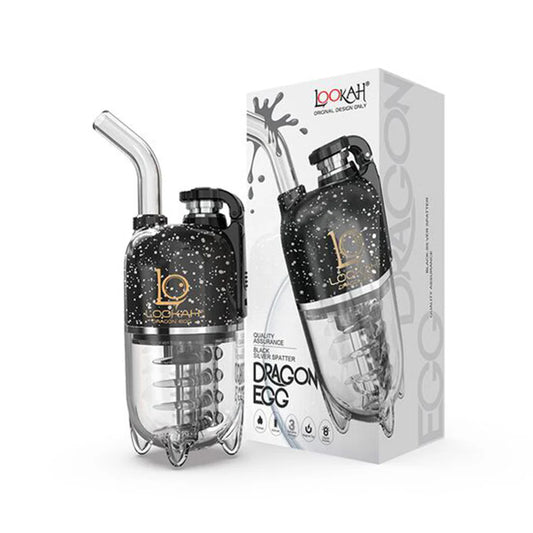 Lookah Dragon Egg Black-Silver Splatter