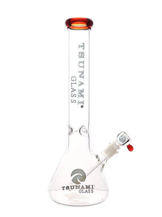 Tsunami Waterpipe 15" Beaker Ice Catcher Amber