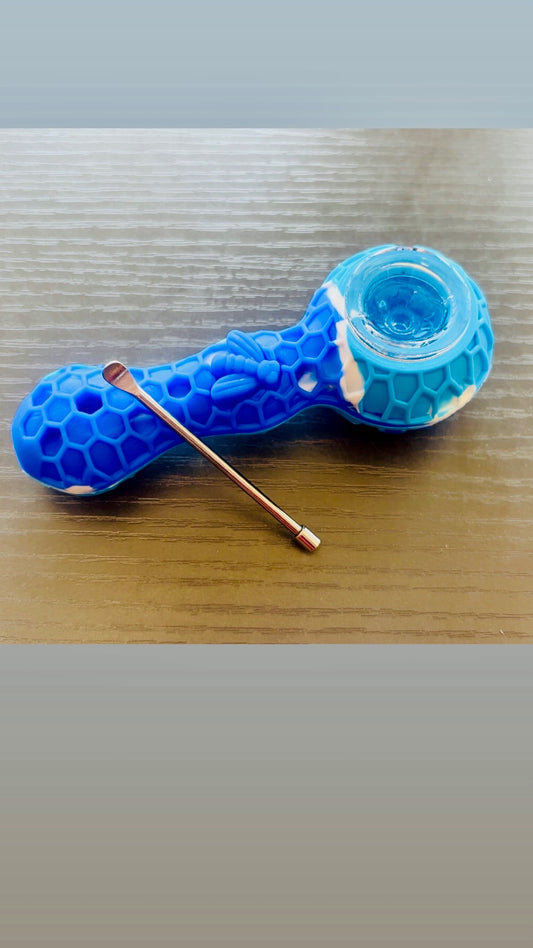 Handpipe 4" Silicone Graphic Mix + Metal Tool