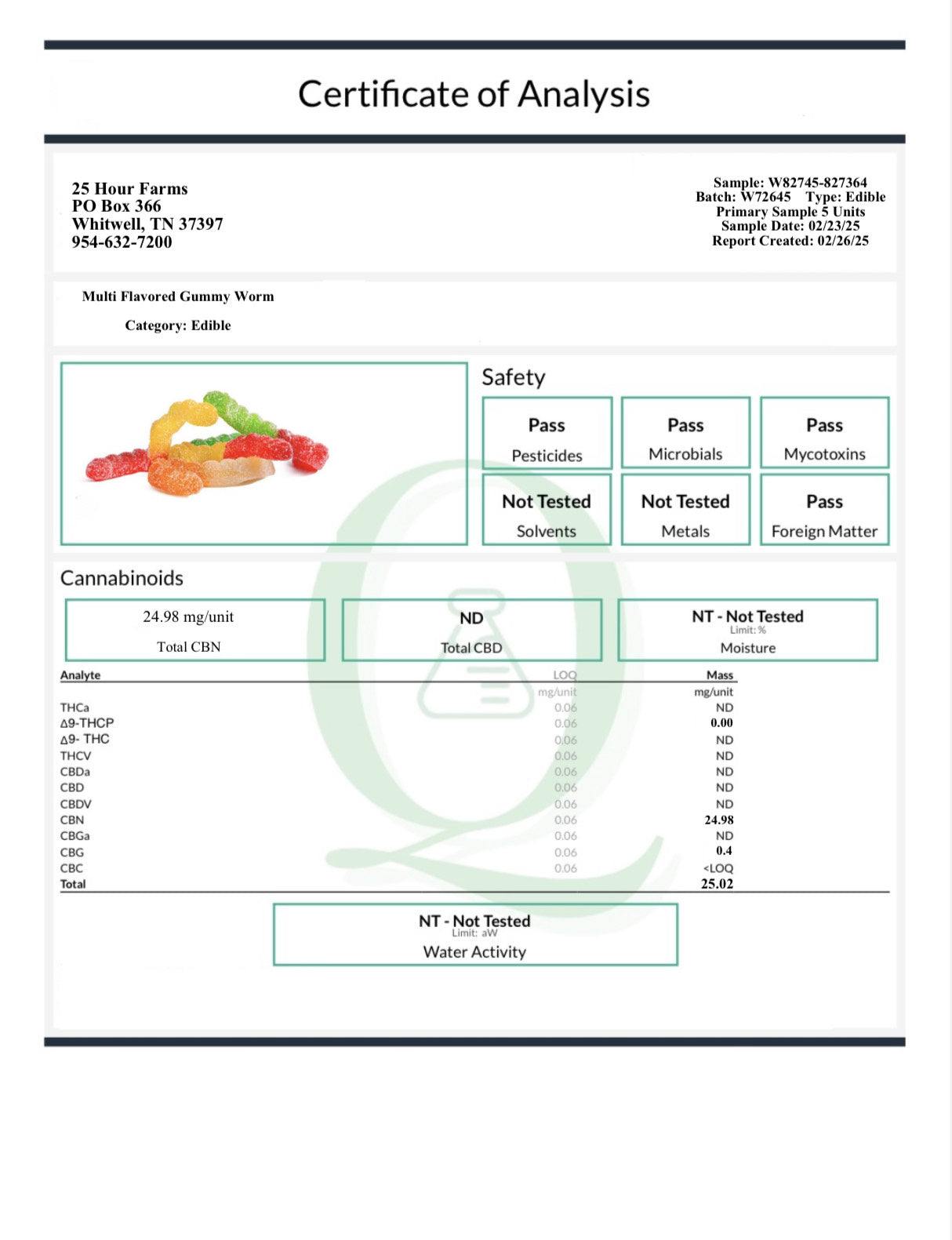 Trip CBN Infused Gummy Worms 30mg 10 Pack