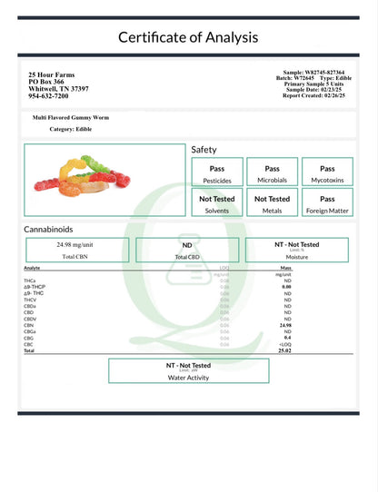 Trip CBN Infused Gummy Worms 30mg 10 Pack