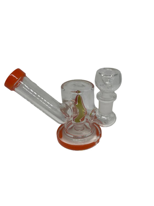 Waterpipe 5" Angled Beaker Swirled Perc Mix