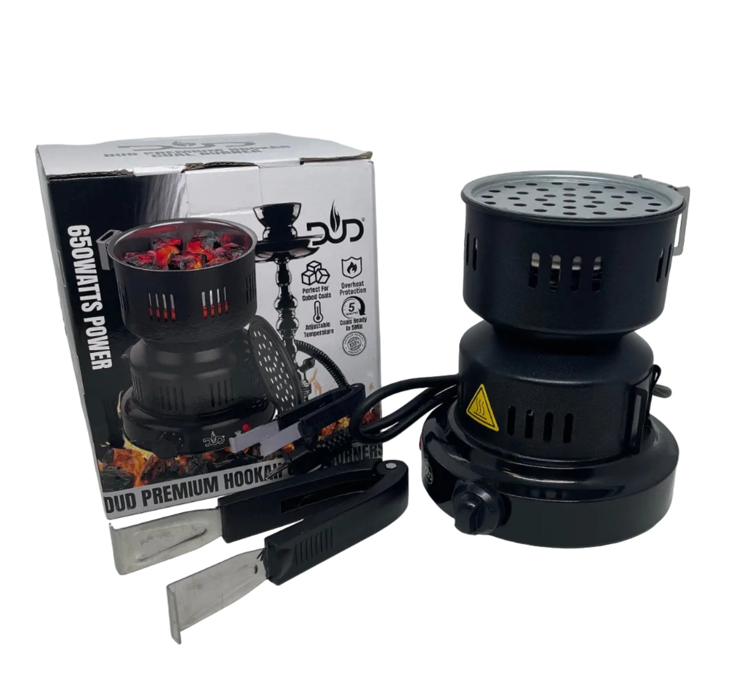DUD Premium Hookah Coal Burner with Tongs 