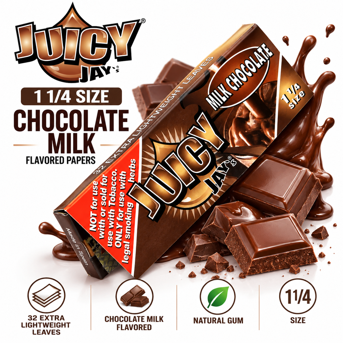Juicy Jay Papers 1 1/4 Chocolate Milk