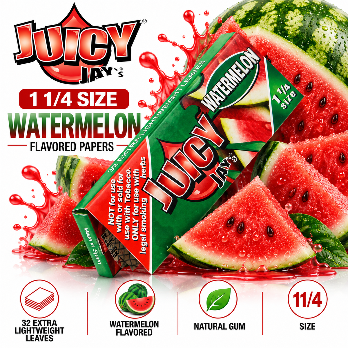 Juicy Jay Papers 1 1/4 Watermelon