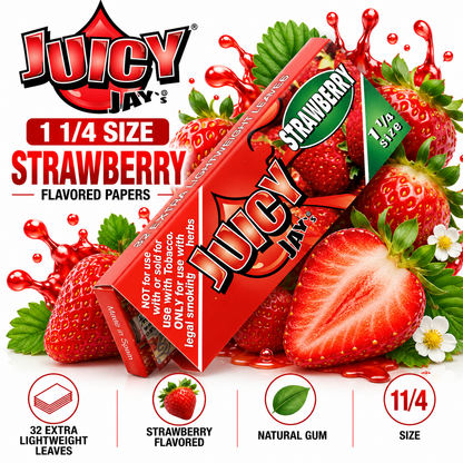 Juicy Jay Papers 1 1/4 Strawberry