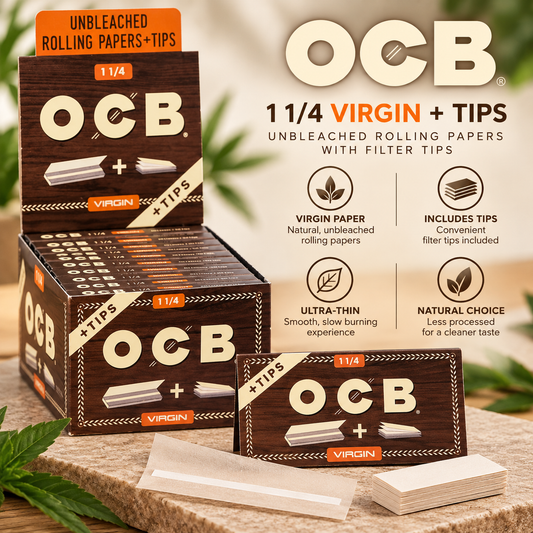 OCB Papers 1 1/4 Virgin + Tips