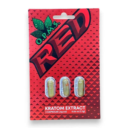 OPMS Red Kratom Extract Capsules Ten Pack