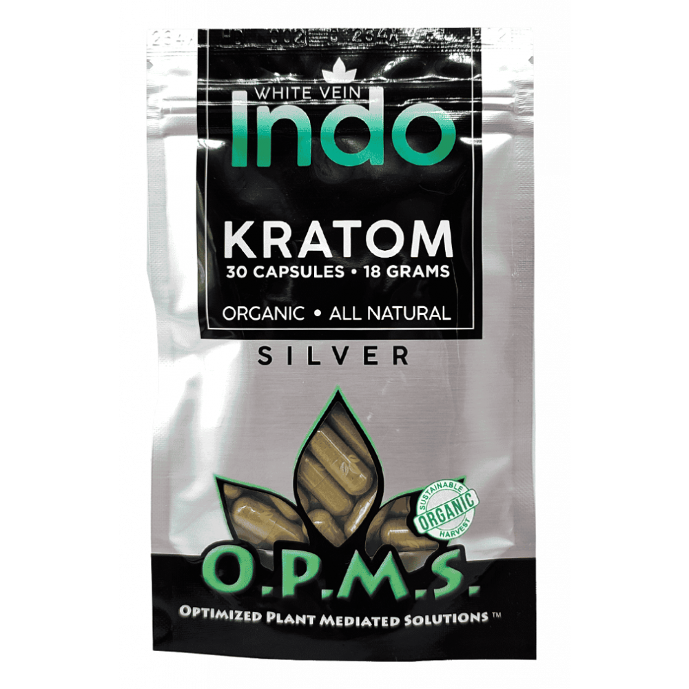 OPMS Kratom Caps 30CT Silver White Vein Indo