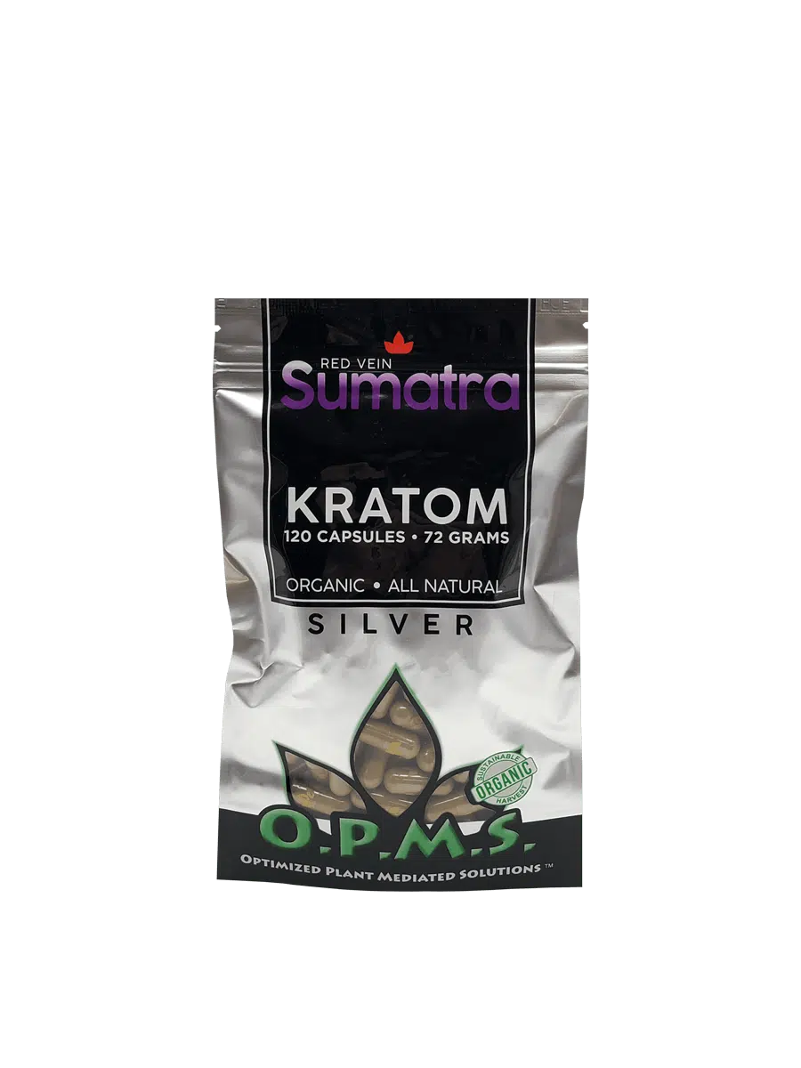 OPMS Kratom Caps 120CT Silver Sumatra Red