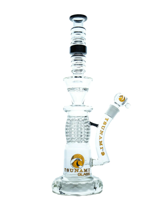 Tsunami Waterpipe 16" Diamond Grenade Black