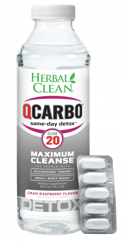 QCarbo Detox 20OZ Clear Cran Raspberry