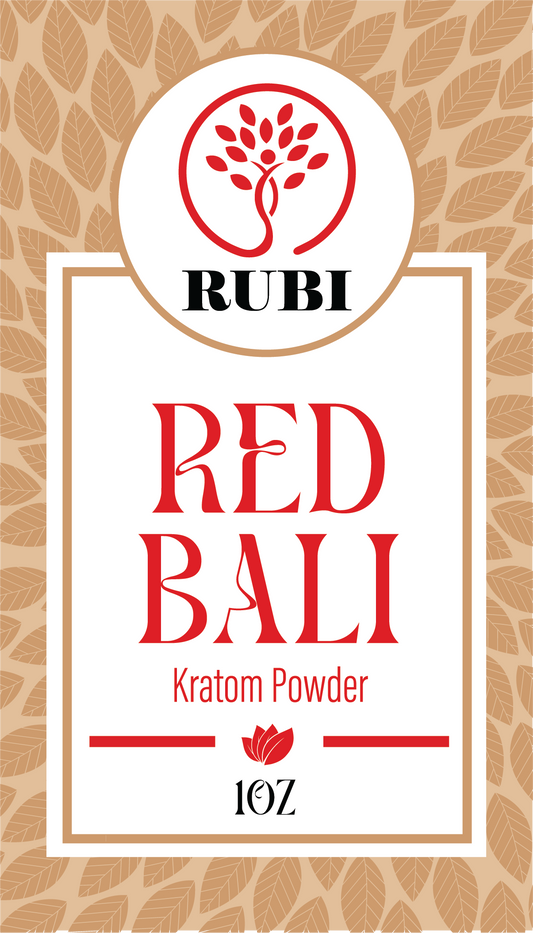 Rubi Kratom Powder 1OZ Bali Red